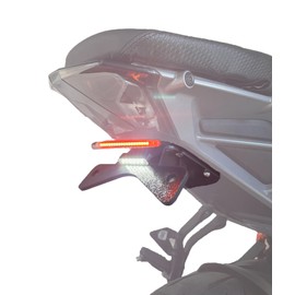 BIKELITEZ Fender Eliminator Fits KTM 2024 390 Duke CLEAR STD turn signal light bar kit Tail Tidy, license plate mount with LED tag light