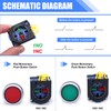 Taiss 2pcs 22mm Momentary Push Button Switch 10A 440V 1NO