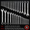 BULLTOOLS 32-Piece Combination Wrench Set, SAE and Metric 1/4"-1" &