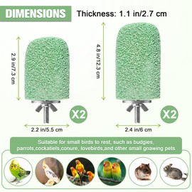 4 Pcs Bird Beak Grinding Stone, Resin Bird Perch Stand, Parrot Perch Stand