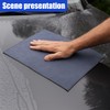 Craedli Grey Suede Microfiber Car Cleaning Cloths, 500GSM Non-Scratch Absorbent