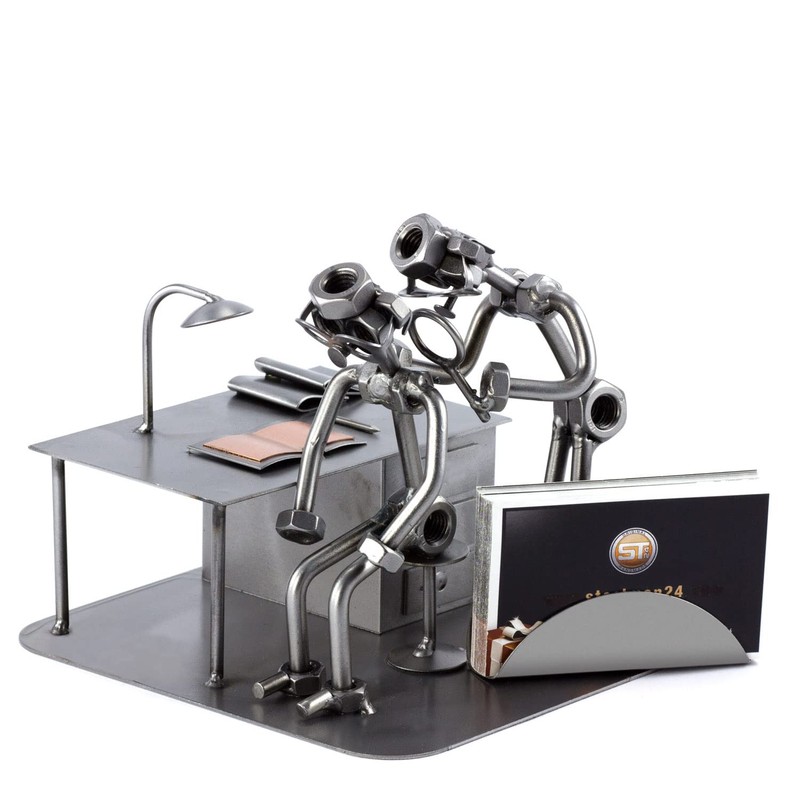 Steelman24 I Nuts and bolts sculpture Dermatologist With Business Card