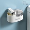 Portable No-Drill Bathroom Ashtray for Home Use Black Ashtray