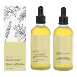 Oxyglow 120Ml Aceite Vegnico Natural Para El Crecimiento Del Cabello, Aroma De Romero - Orgnico, Para Cabello Seco, Daado, Delgado (60Ml2Pcs)         