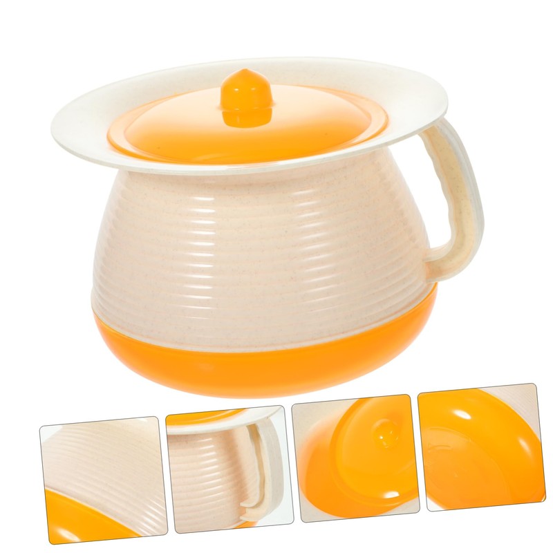 SAFIGLE Portable Bedpan Urinal Pot with Cover Lightweight Night Spittoon