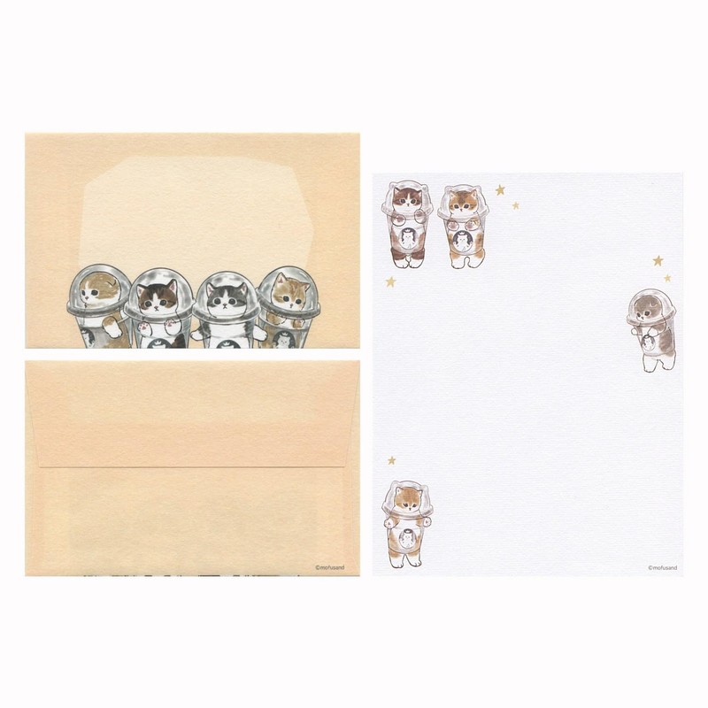 Active Corporation Moffsand Letter Set [Drink] Cat Cat Cat Stationery