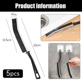 5Pcs Hard Bristled Crevice Cleaning Brush Bathroom Wood Handle Gap Cleaning Brush Multifunctional Recess Crevice Tools for Home Kitchen Bathroom Hard Bristle Crevice