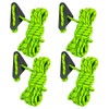 makstore 4 PACK 6mm Tent Guy Ropes, 4m long Reflective