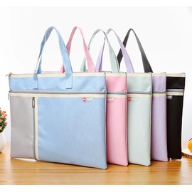 Shulaner Art Portfolio Folder A3 Bag with Zipper and Handle Large Capacity Oxford Bag Artwork Storage Container for Drawing Sketch Photography Poster Files Document A3 Size (Blue, A3)