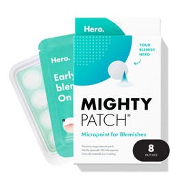 Mighty Patch Mighty Patch Micropoint™ for Blemishes from Hero Cosmetics - Hydrocolloid Acne Spot Treatment Patch for Early Stage Zits and Hidden Pimples, 395 Micropoints (8 Patches)