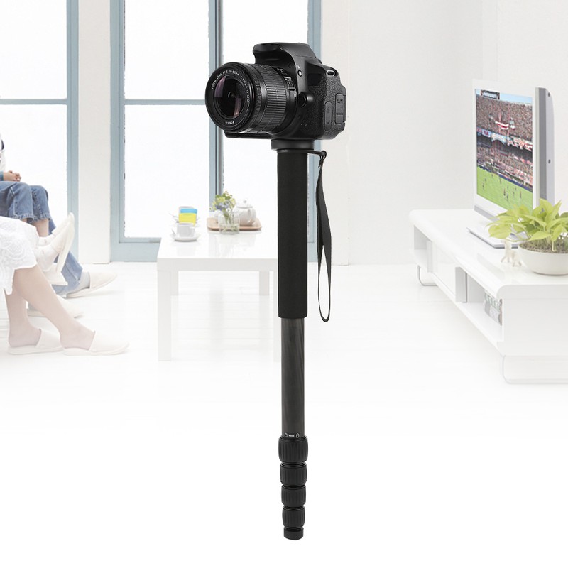 C-333 Carbon Fiber Portable Outdoor Telescopic Monopod Tripod Mountaineering Cane