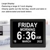 8.7inch Digital Day Calendar Clock Auto Dimming Large Display Medication