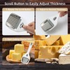 VacFreKep Kitchen Stainless Steel Cheese Slicer,Adjustable Handheld Cheese Cutter with