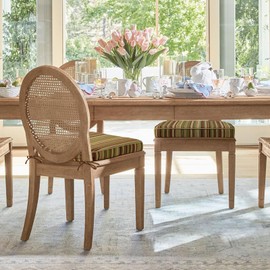 Supdurplus Outdoor Round Corner Seat Cushion, 17"x16"x2", Set of 4, Non Slip Seat Cushion Pads with Removable Cover for Patio Furniture, Garden Yard Lawn, Colorful Stripe