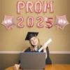 Prom 2025 Decorations 16"Prom 2025 Balloons Banner Star Foil Balloons