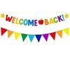 Glitter Welcome Back Banner Glitter Pennant Banner for Welcome Back