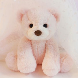 Mikee Fluffie 9" Teddy Bear Stuffed Animals,Safe Material Soft Washable,Cute Teddys Stuffed Animal for Girls As Valentine's Day Gift,Birthday Gift,Pink