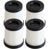 Paquete de 4 filtros HEPA lavables de repuesto para aspiradora