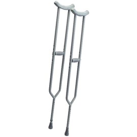 Lumex Bariatric Imperial Steel Crutches - Adult Medical Mobility Aids - Lightweight, Adjustable Support for 5'2''-5'10'' Tall, 3614A