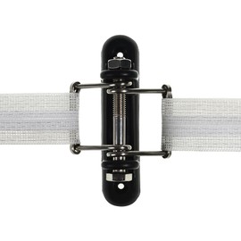 Electric Fence Tape Corner or Ends Insulator with Buckles, Wood Post Tape Connector with Screw for Polytape up to 40mm. (6)