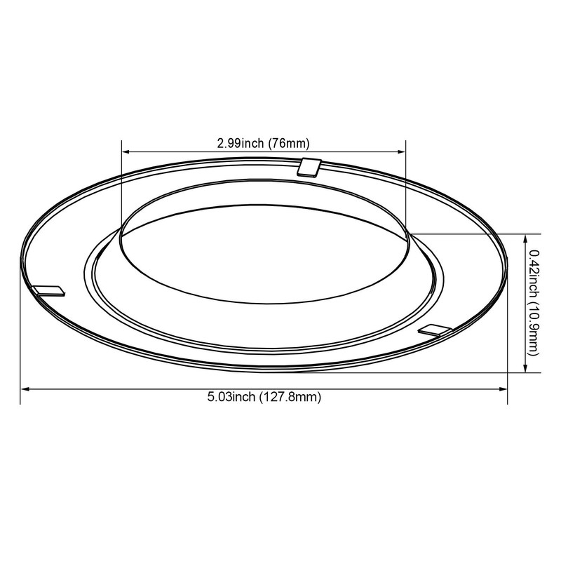 TORCHSTAR 4 Inch Interchangeable Trim Ring, Round, Satin Nickel, Pack