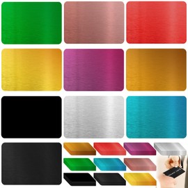 Pack of 100 Metal Business Cards, Engraved Business Cards, Aluminium, Metal Business Cards Blanks, Aluminium Laser Engraved Matt Name Cards for DIY Office Customers, Gift Cards (Colour)
