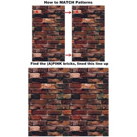 Yancorp 18" x 120" Self-Adhesive Brick Wallpaper Rust Red Brown Paper Fireplace Backdrop Peel and Stick Wall Decor Stick on Door Countertop Liners
