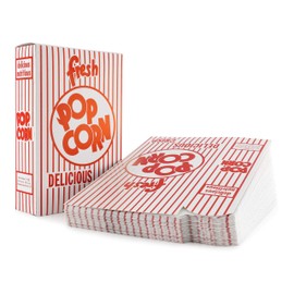 Snappy 3.5-E Red and White Close Top Popcorn Boxes, 1.8 Ounce, 500 Count