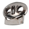 30pcs Metal Cord Lock End Toggle Double Hole Spring Stopper