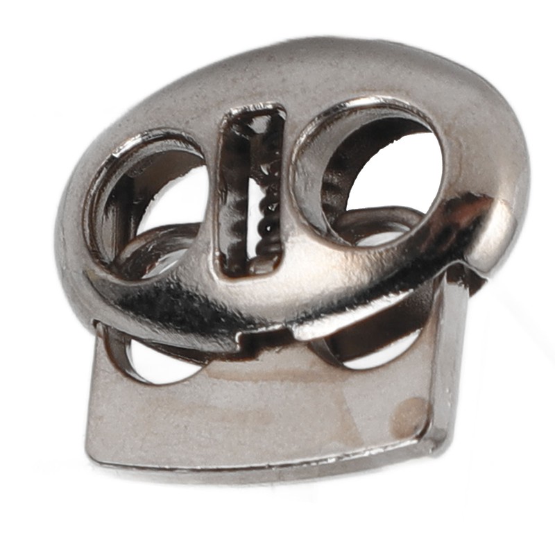 30pcs Metal Cord Lock End Toggle Double Hole Spring Stopper