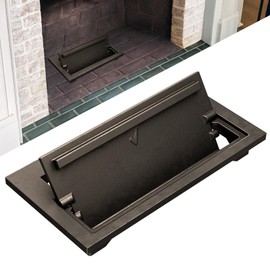 Glosaie Fireplace Ash Dump Door, Fireplace Cover for Ash Cleanup, Brown