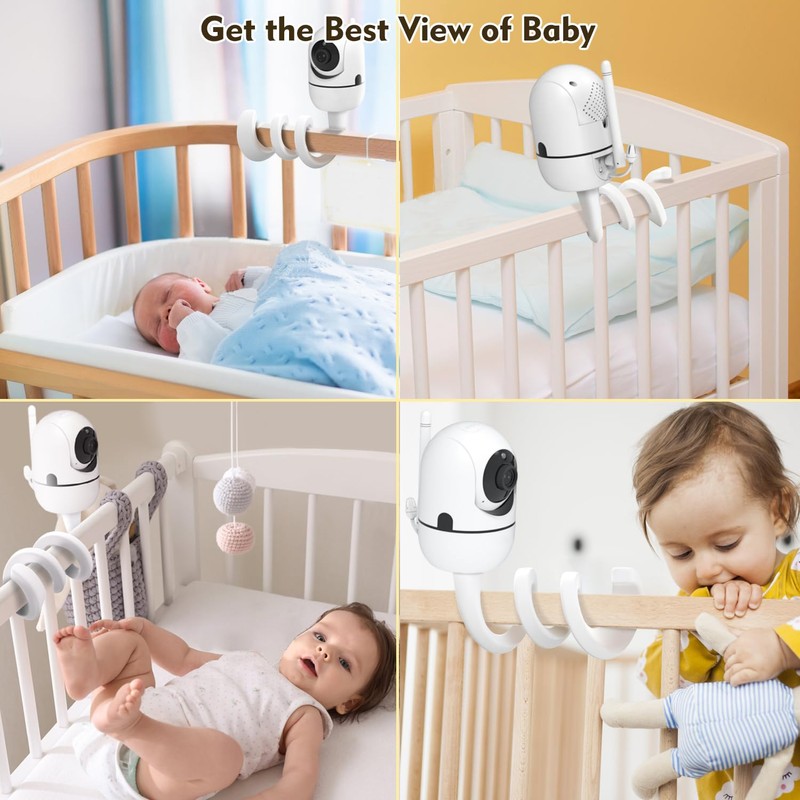 Baby Monitor Mount for HelloBaby HB6550/HB65/HB6339/HB66/HB6550Pro, Baby Ganibs, Bonoch, Blemil,