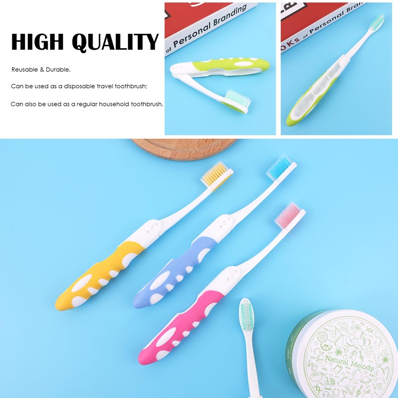 EasyHonor Folding Toothbrush - Soft Potable Travel Size, Individually Wrapped