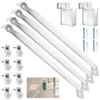 12 Inch Wire Shelf Brackets Set, 4 Pack Metal White
