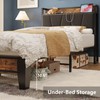 LIKIMIO Twin XL Bed Frames, Storage Headboard with Charging Station,
