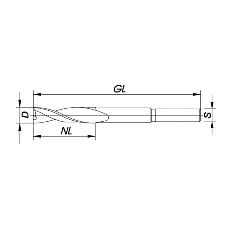 ENT Slot Mortise Bit Twisted Version Right-Hand Rotation CS Diameter