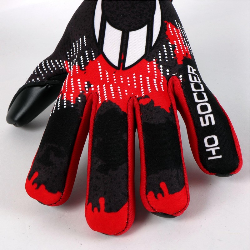 HO Soccer Robust Red Goalkeeper Gloves, Unisex, Kids, Black/Red, 2