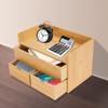 Office Storage Supplies Table Organizer For Bamboo Desk with 3