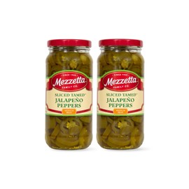 Mezzetta Sliced Tamed Jalapeno Peppers, Medium Heat | Kosher, Gluten Free, Keto | 16 Fluid Ounce Jar (Pack of 2)