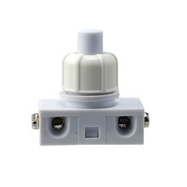 Einbau Druckschalter mit Schraubkontakten für Lampen und Geräte 250V 2A weiß