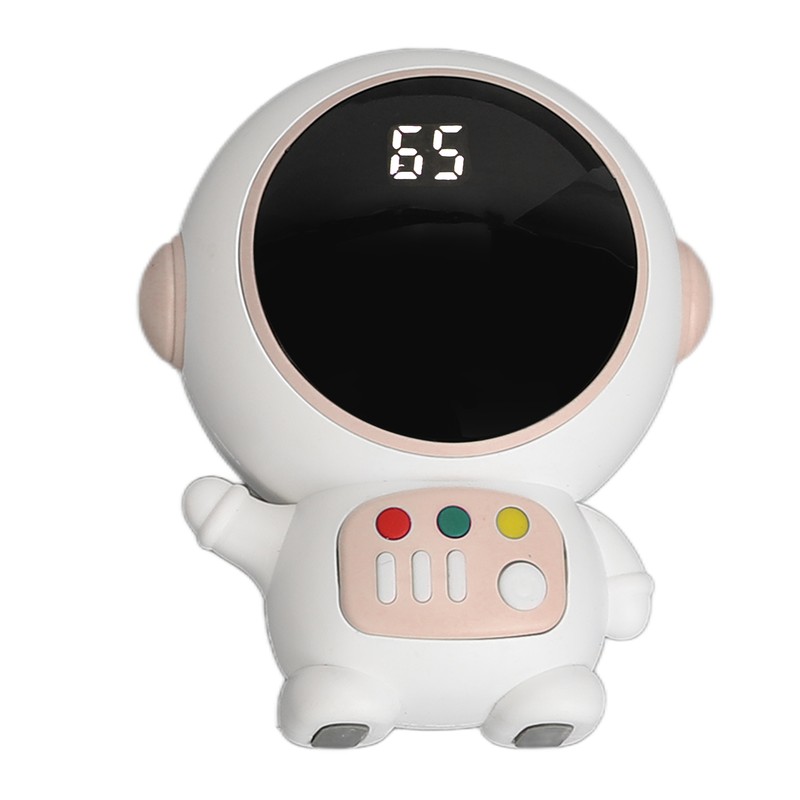 Astronaut Shaped Cute Hand Warmer Digital Display USB Rechargeable 2