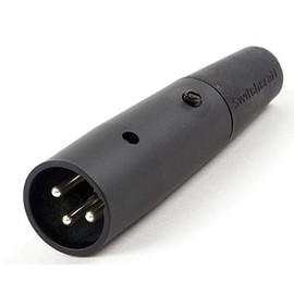 Switchcraft A Series 3-Pin XLR Male Cable Mount Connector, Silver Pins / Black
