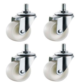 Qty. 4 x 40mm Nylon Swivel Castors M8 - Furniture, Appliance & Equipment Small Wheels by Bulldog Castors - Max 100Kg Per Set