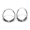 ICYROSE 925 Sterling Silver 16mm 5/8" Bali Endless Hoop Earrings