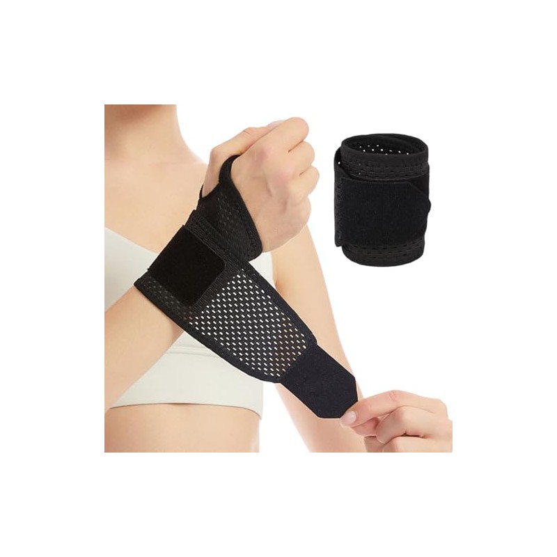 Wrist Support Brace for Gym and Sports, Breathable Adjustable Wrist