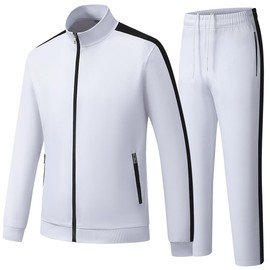 Feiairuike Men's Tracksuits 2 Piece Outfits Sweatsuits for Men Long Sleeve Track suits Athletic Full Zip Active Sports Sets