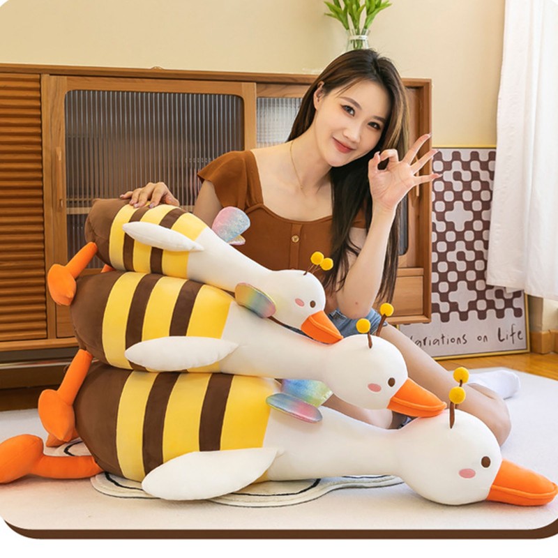Duck Bee Plush Toy Honeybee Duck Hugging Pillow Cute Stuffed