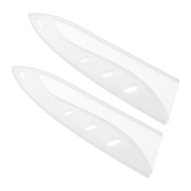 uxcell 2 Pack PP Safety Knife Cover Sleeves, Blade Edge Guards Protectors, Universal Knife Sheath for 6" Kitchen Knife, White