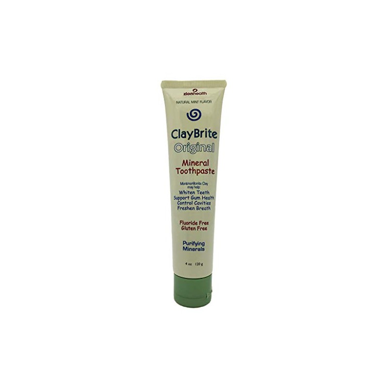 Claybrite Original Toothpaste Zion Health 3.2 oz Paste