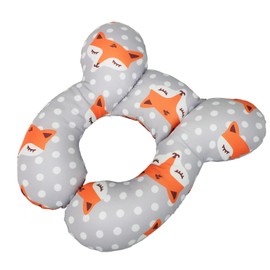 Baby Car Seat Travel Neck Pillow Infant Head Neck Support Cushion Newborn Cute Cartoon Car Sleeping Pillow Neck Rest Pillow Soft U-shaped Head Neck Protector Pillow for Pushchair Stroller Car Seat